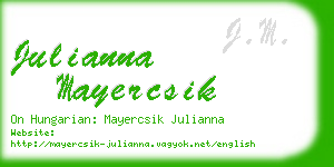 julianna mayercsik business card